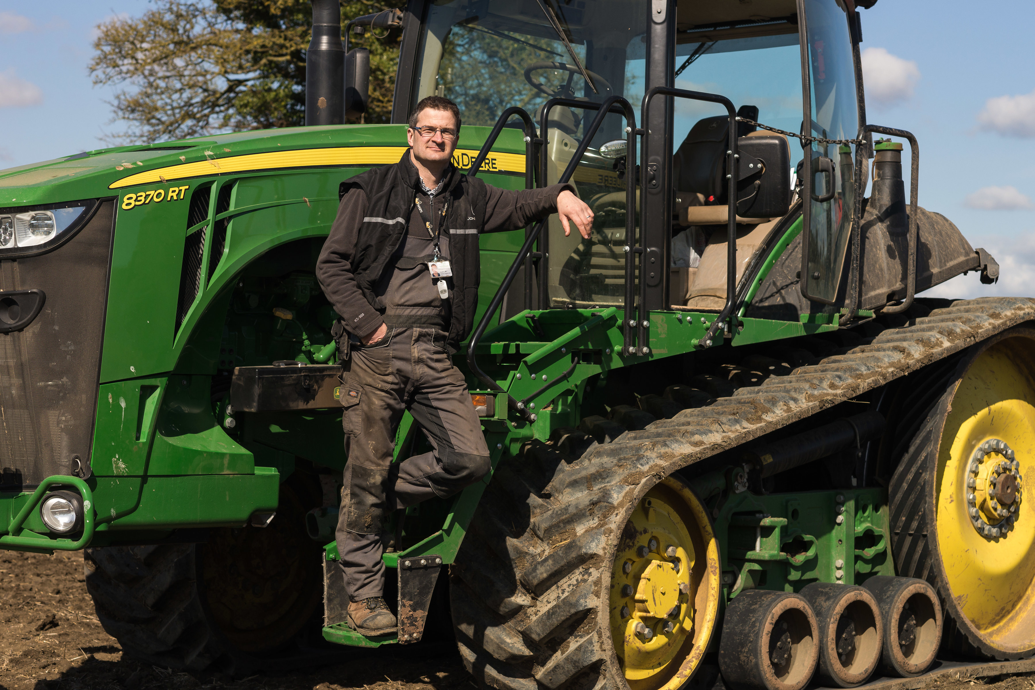 Rob Fox, AHDB Strategic Cereal Farm host, with tractor